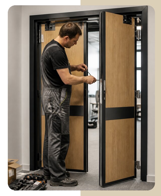 Установка маятниковой двери в Балашихе по цене от 6664 р. | ДвериЛегко-Блш